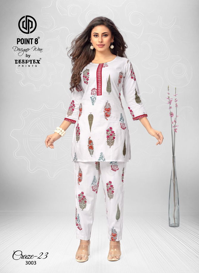 Craze 23 Vol 3 By Deeptex Cotton Printed Cord Set Ladies Top With Bottom Orders In India